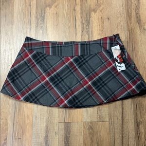 Switchblade Stiletto Plaid Mini Skirt NWT